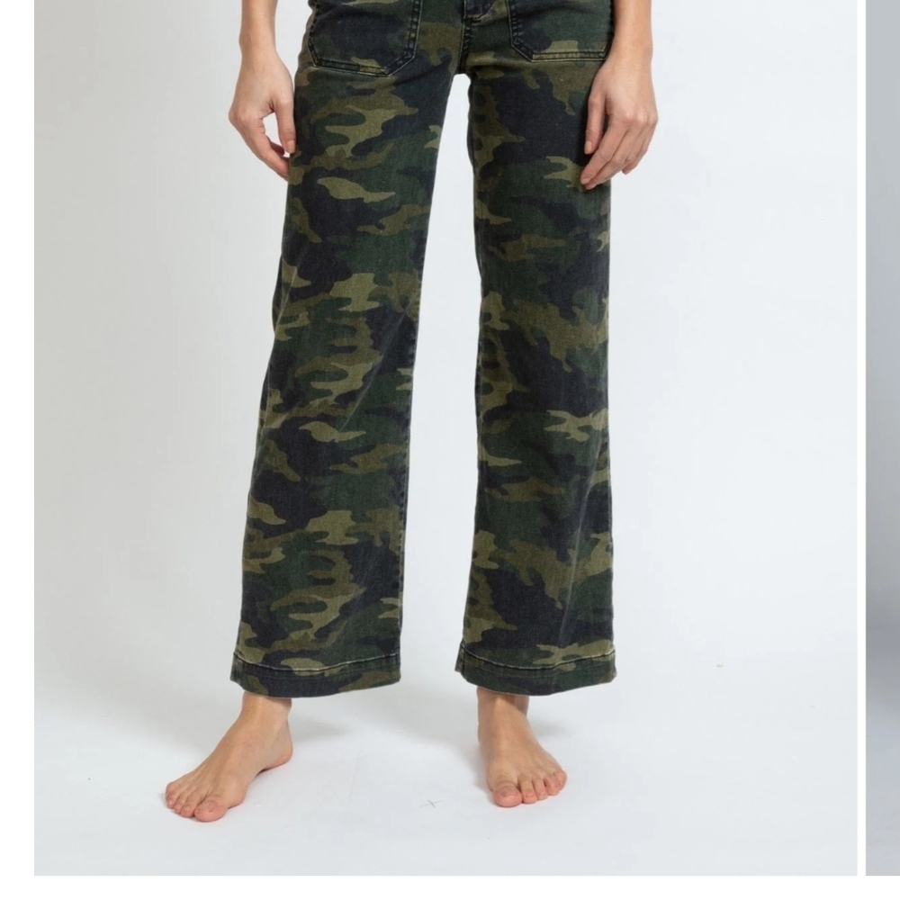 NWT ASKK NY Camouflage Women's Flare Sailor Jeans Sz 29